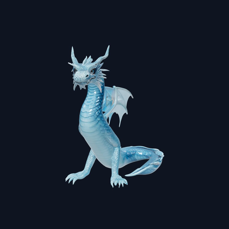 Majestic Blue Dragon Model Pack